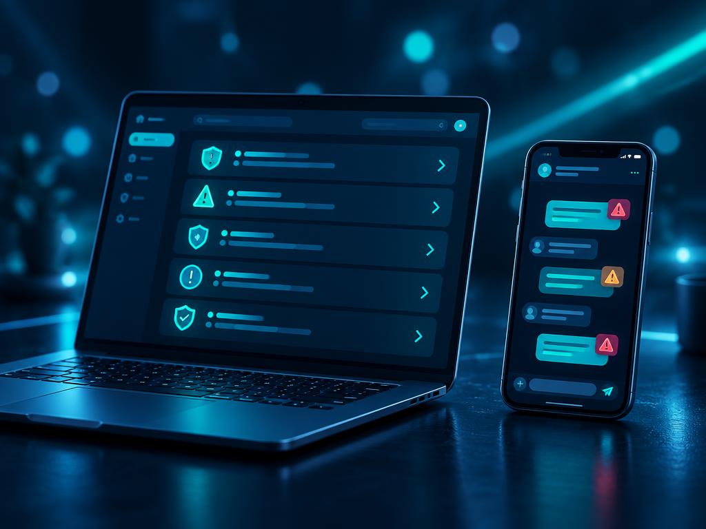 Laptop i smartfon z portalem wiedzy ZnajdzHejtera.pl